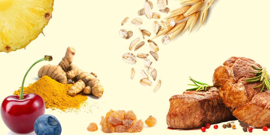 Frische Lebensmittel, Gewürze und Superfoods für gezielte Ernährung